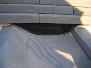 屋根しっくい工事完成・塗装工事