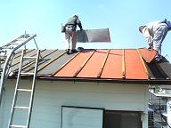 雨漏り発生・雨漏り箇所詮索・トタン屋根撤去